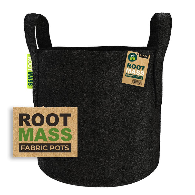 Bulk RootMass Black Thick Fabric Pots - GrowPro Hydroponics Ltd