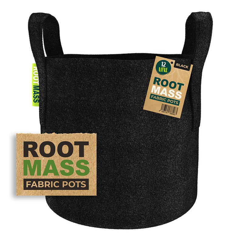 Bulk RootMass Black Thick Fabric Pots - GrowPro Hydroponics Ltd