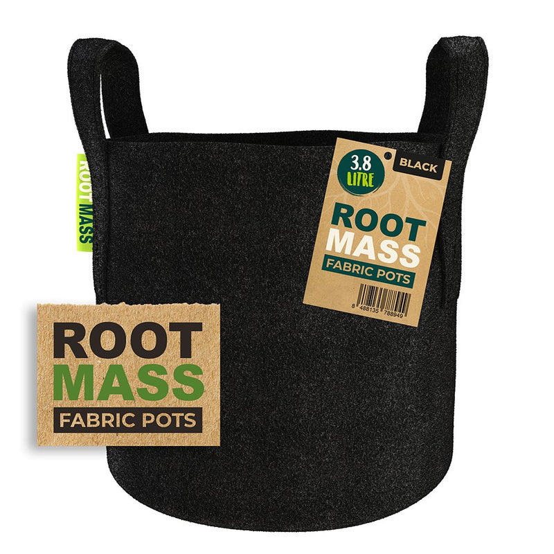 Bulk RootMass Black Thick Fabric Pots - GrowPro Hydroponics Ltd