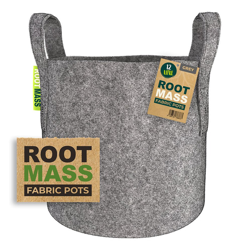 Bulk RootMass Grey Fabric Pots - GrowPro Hydroponics Ltd