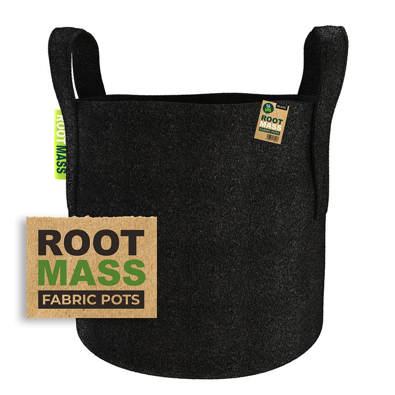 RootMass Black Thick Fabric Pots - GrowPro Hydroponics Ltd