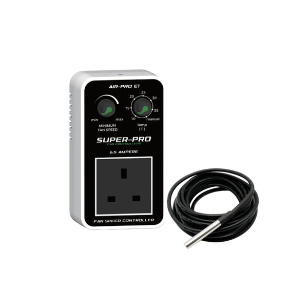 Super - Pro Air - Pro E1 Fan Controller With Probe - GrowPro Hydroponics Ltd