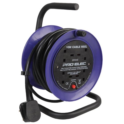 4 Gang Extension Reel 10m - GrowPro Hydroponics Ltd