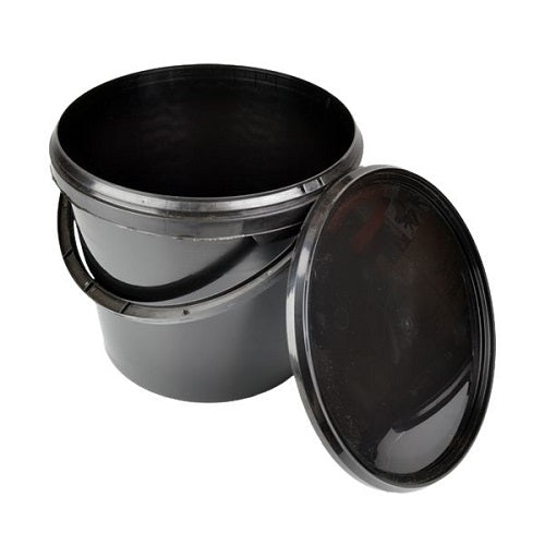Black Bucket with Lid - GrowPro Hydroponics Ltd
