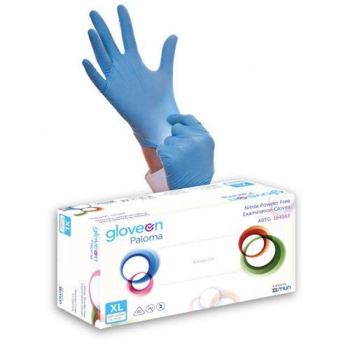 Box of 100 Nitrile Powder Free Disposable Gloves Large - GrowPro Hydroponics Ltd