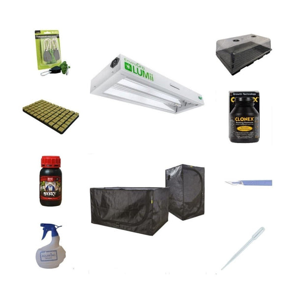 Clones/cuttings (rockwool) propagation tent kit (budget) - GrowPro Hydroponics Ltd
