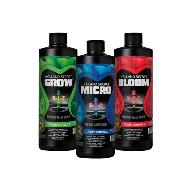 Future Harvest Holland Secret Grow, Micro & Bloom - GrowPro Hydroponics Ltd