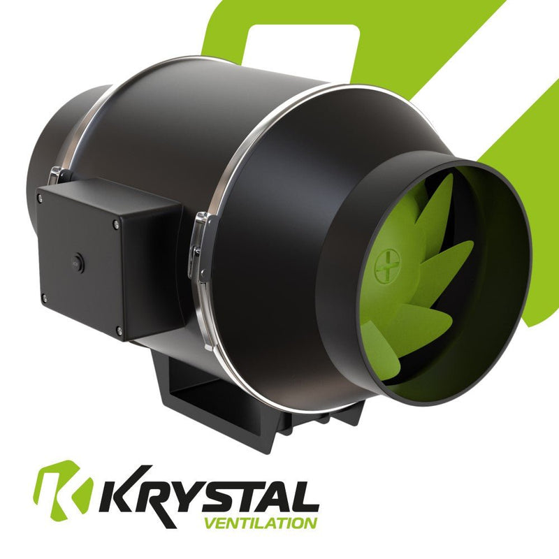 Krystal Dual Speed Inline Fan - GrowPro Hydroponics Ltd