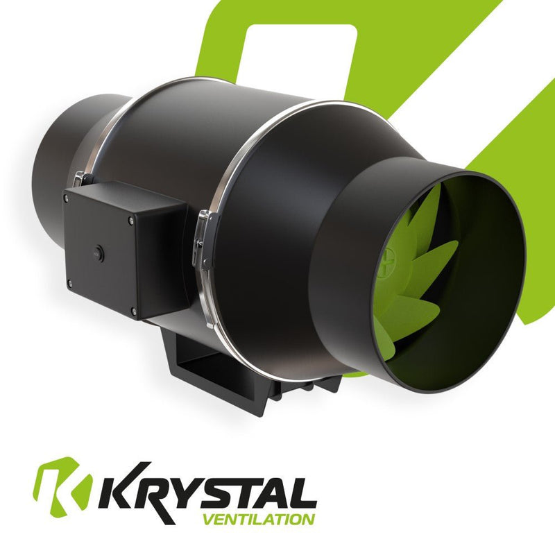 Krystal Dual Speed Inline Fan - GrowPro Hydroponics Ltd
