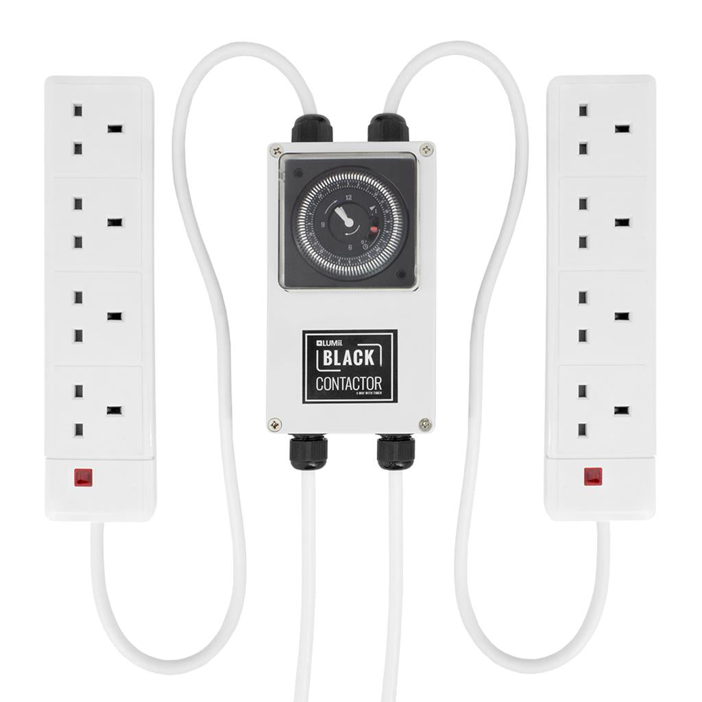 LUMII BLACK (4-8) WAY CONTACTOR TIMERS - GrowPro Hydroponics Ltd