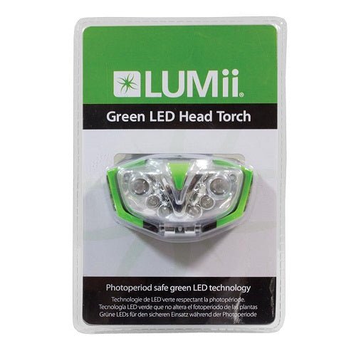 LUMii Green LED Head Torch - GrowPro Hydroponics Ltd