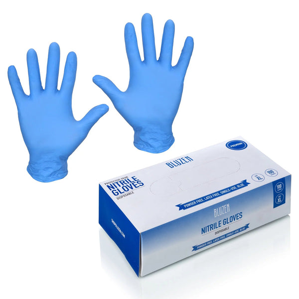 Nitrile Blue Gloves - 100 Pack - GrowPro Hydroponics Ltd