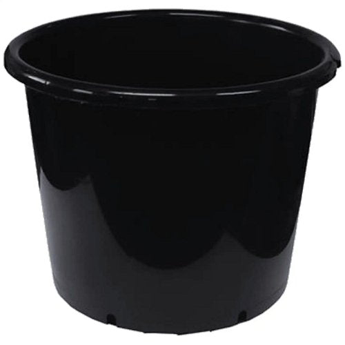 Round Black Plastic Plant Pots - GrowPro Hydroponics Ltd